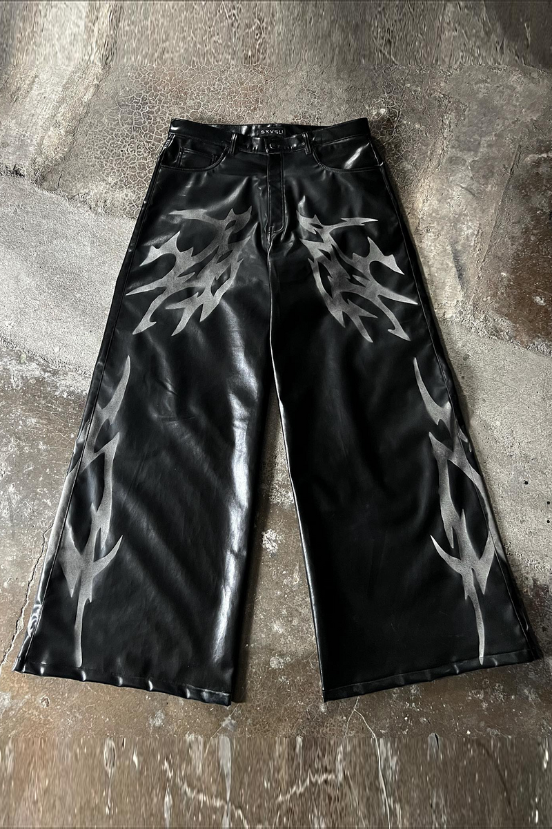 Heavy Leather Designer Pants