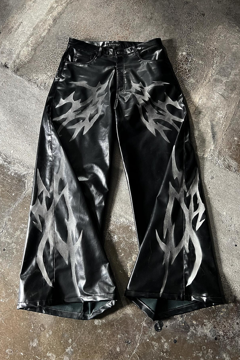 Heavy Leather Designer Pants