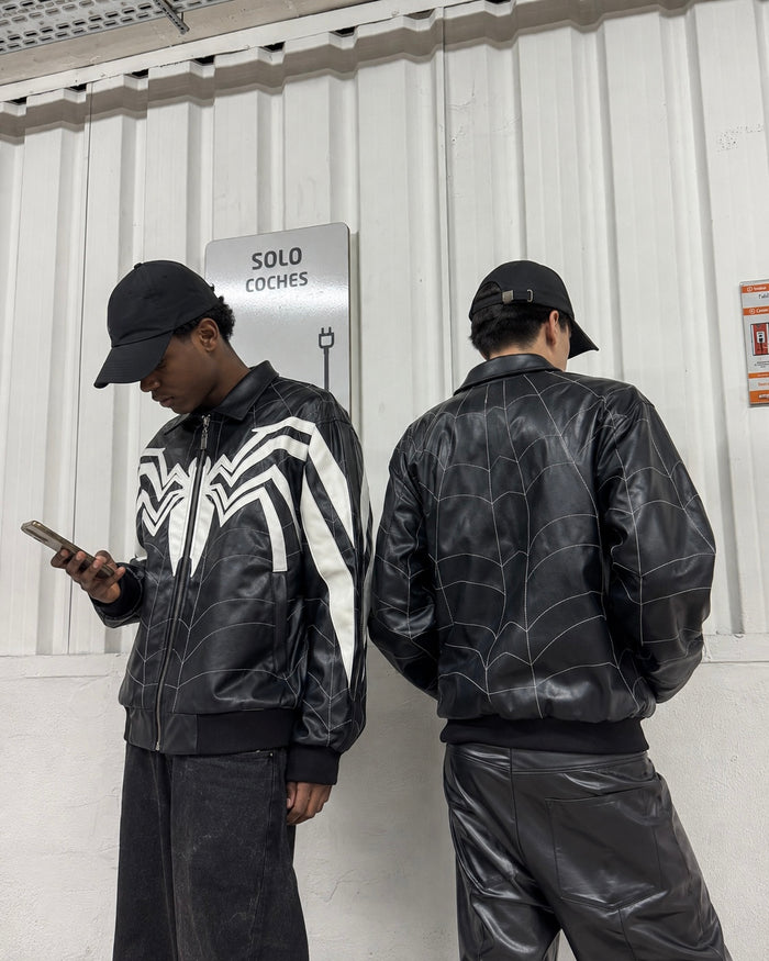 Venom Leather Bomber Jacket
