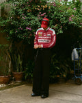 Rosso Grid Racing Mesh Top