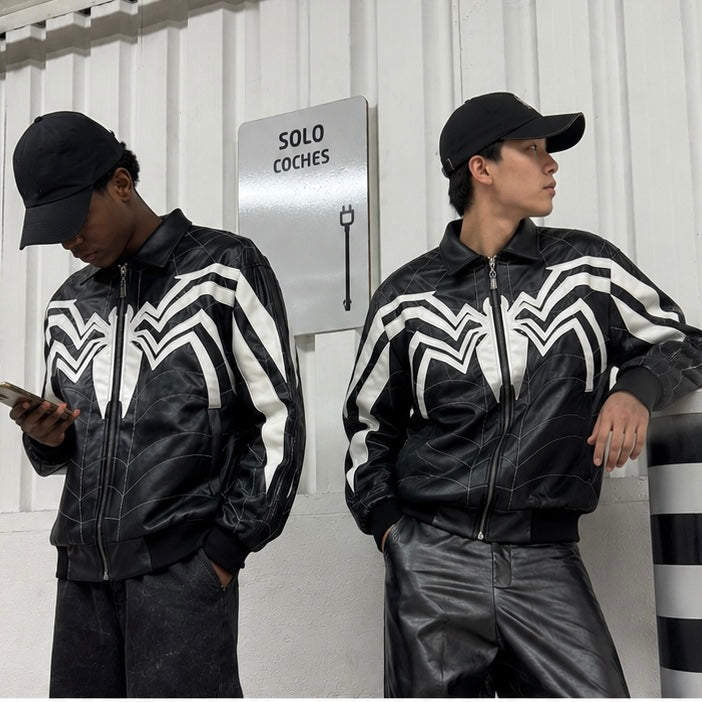 Venom Leather Bomber Jacket